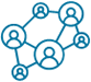 Ico_beziehungen Icon, das Vernetzung symbolisiert